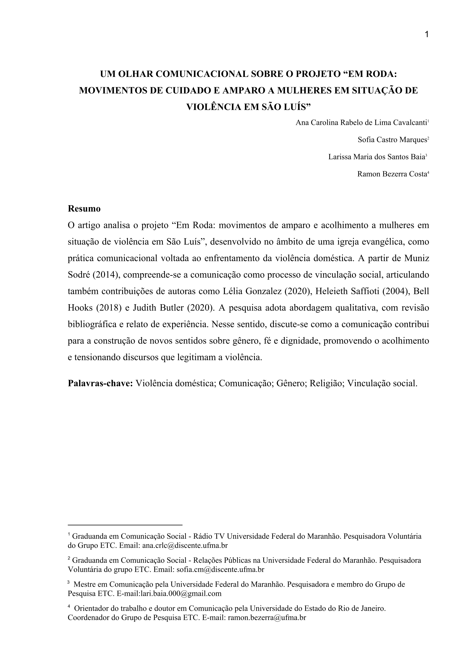 Capa do artigo